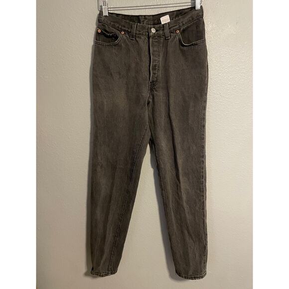 Vintage Levis 501 XX Jeans Juniors 13 Black Gray Stonewash Button Fly Made 90s - Picture 1 of 9